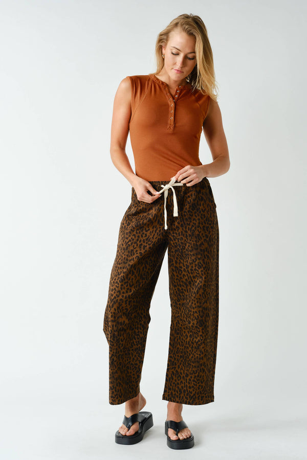 Leopard Wide-Leg Pants