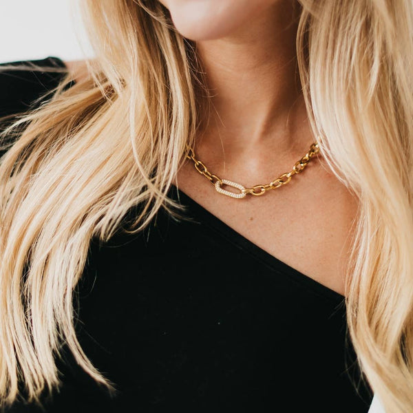 Michaela Diamond Chain Necklace - WATERPROOF
