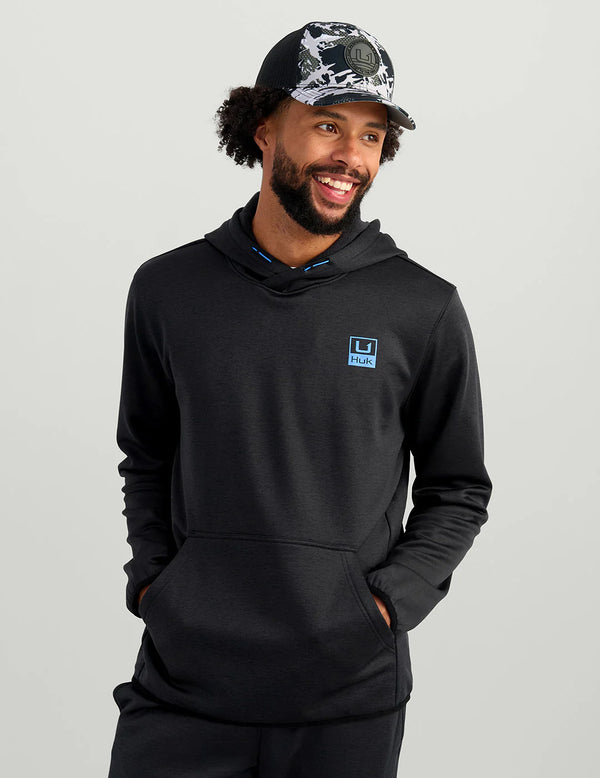 Huk'd Up Performance Fleece Hoodie - Heather Black