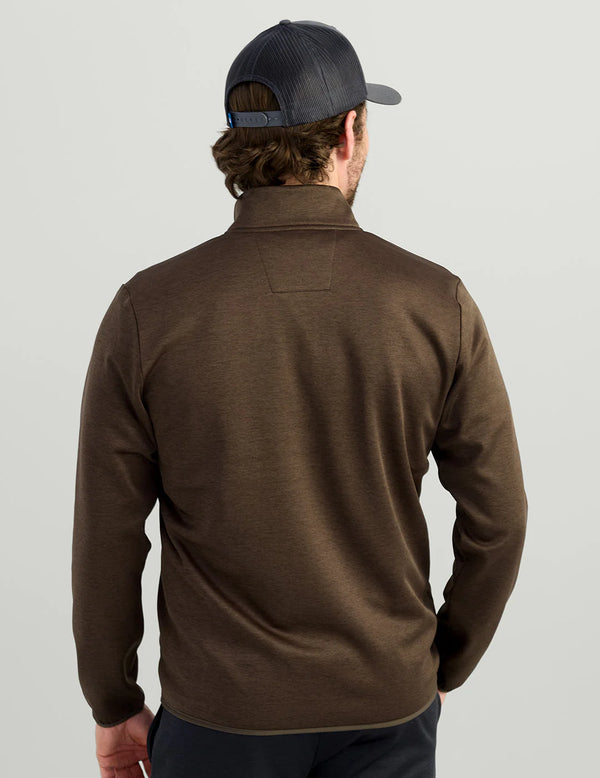 Huk Men's Cold Front 1/4 Zip - Mud Heather