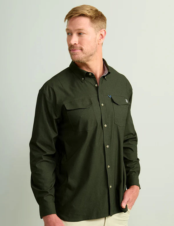 Huk Men's Hawser Tech Flannel