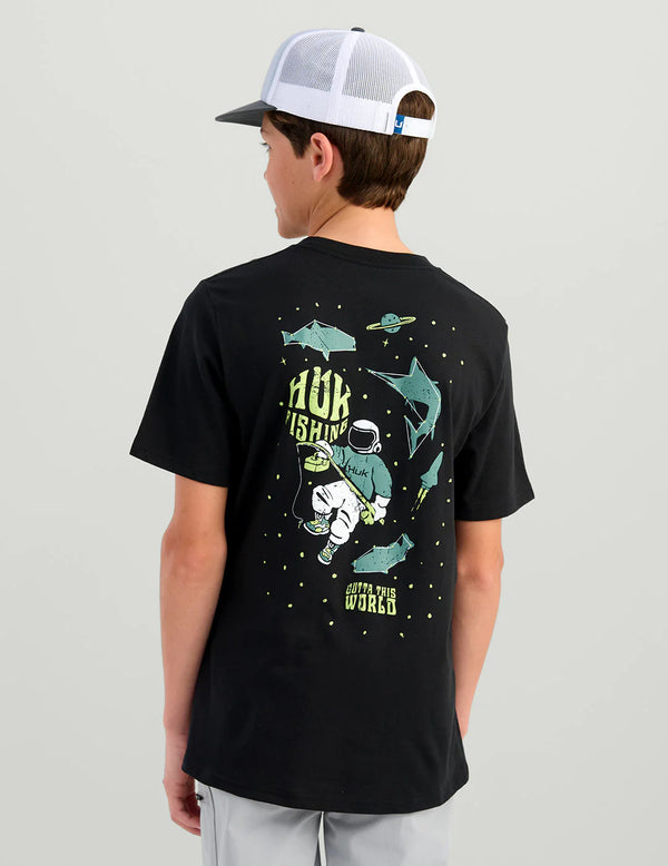 Huk Youth Outta World Tee - Black