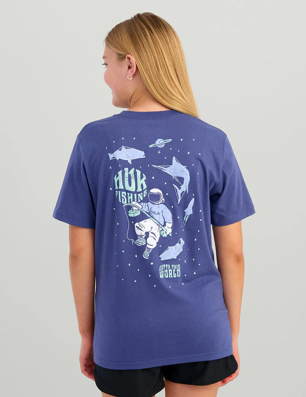 Huk Youth Outta World Tee - Skipper Blue