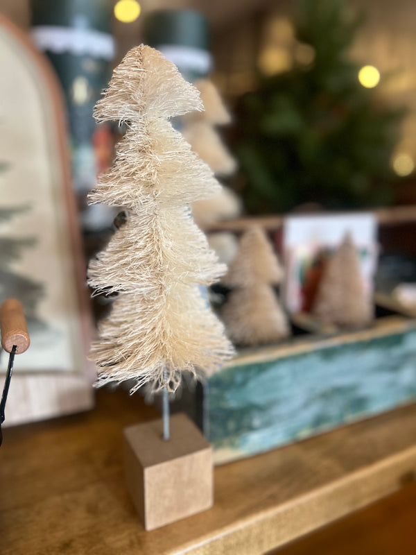 Tall White Bottle Brush Tree