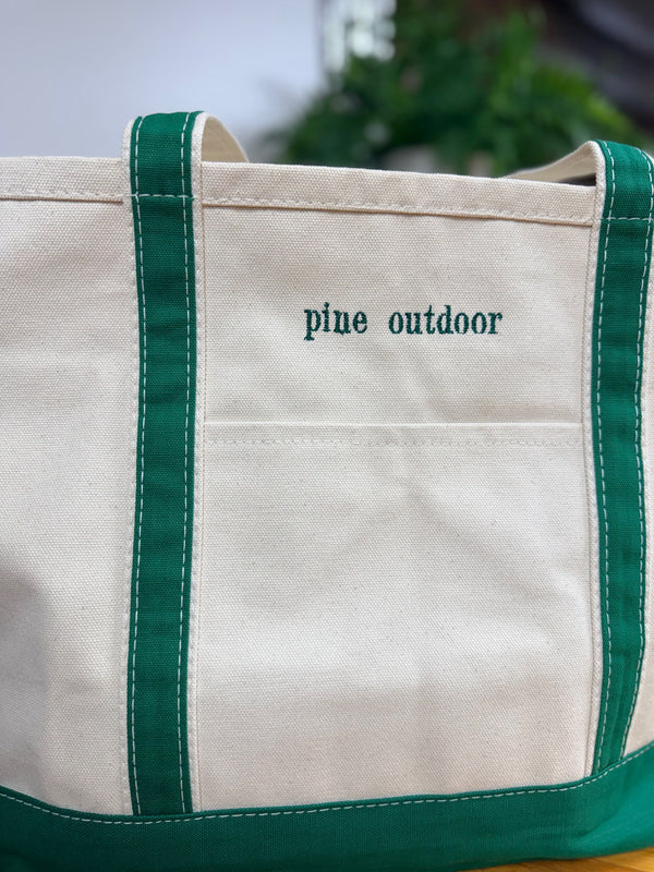 Pine Outdoor Canvas Embroidered Tote