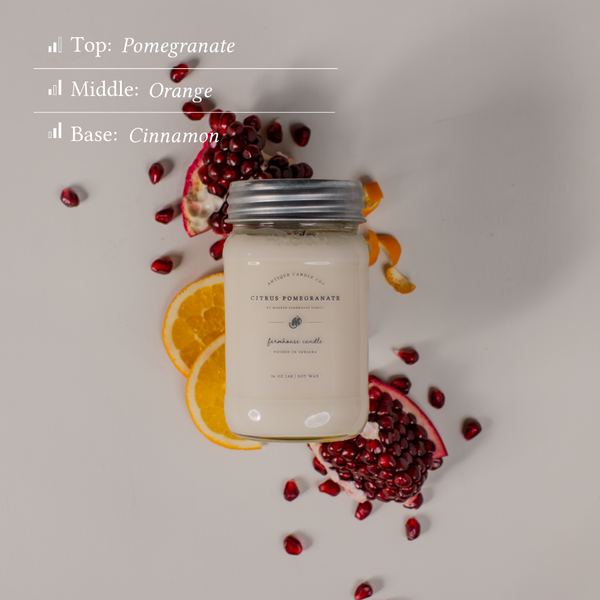 Antique Candle Co. Soy Wax Candle - Citrus Pomegranate