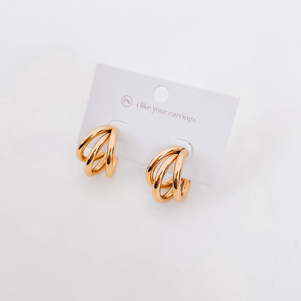 Trio Trinity Hoop Earrings