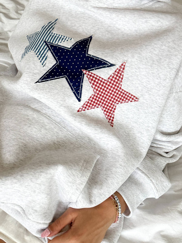 Embroidered Stars Hoodie