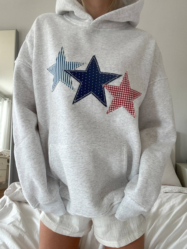 Embroidered Stars Hoodie