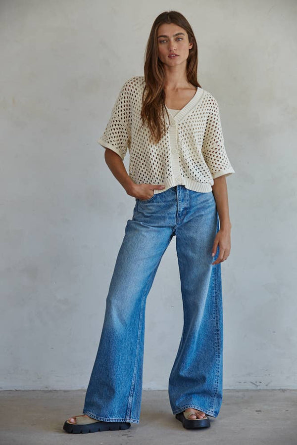 Isla Knit Button Top