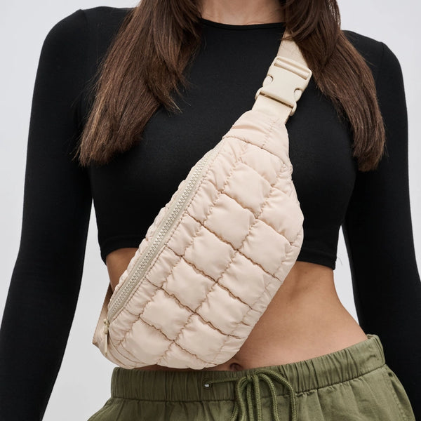 Quilted Puffer Belt Bag