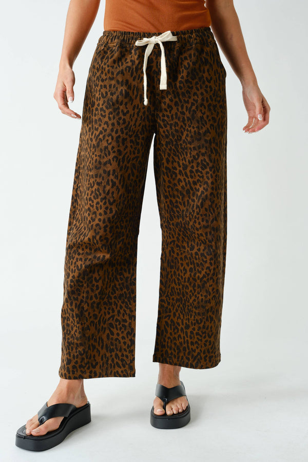 Leopard Wide-Leg Pants