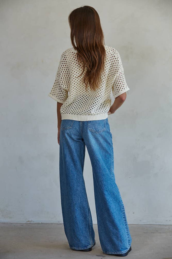 Isla Knit Button Top