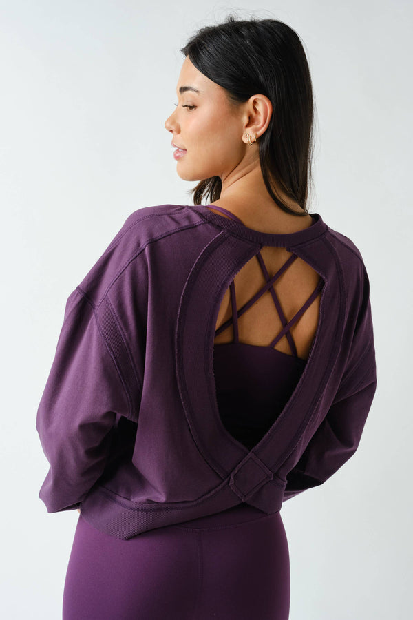 Crescent Open Back Long Sleeve