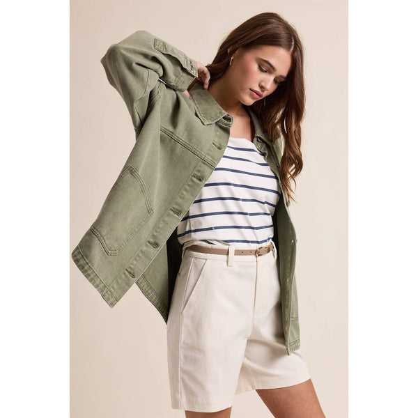 Army Green Denim Jacket