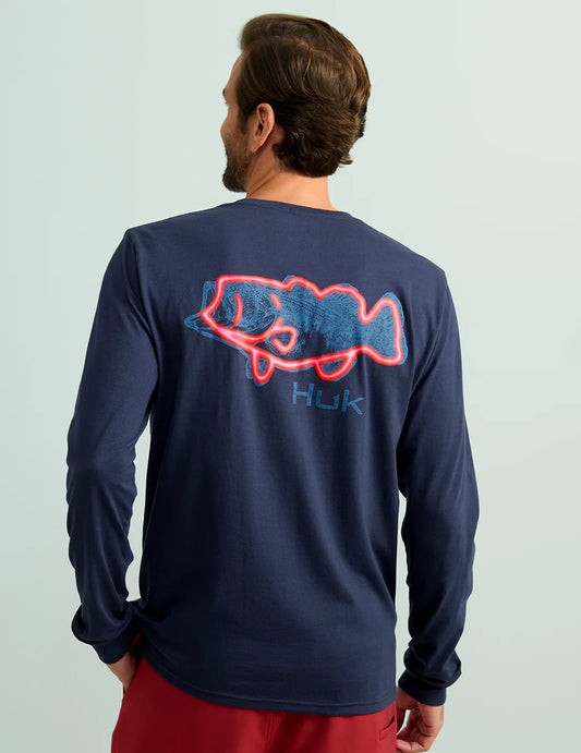 Huk Neon Graphic LS Tee