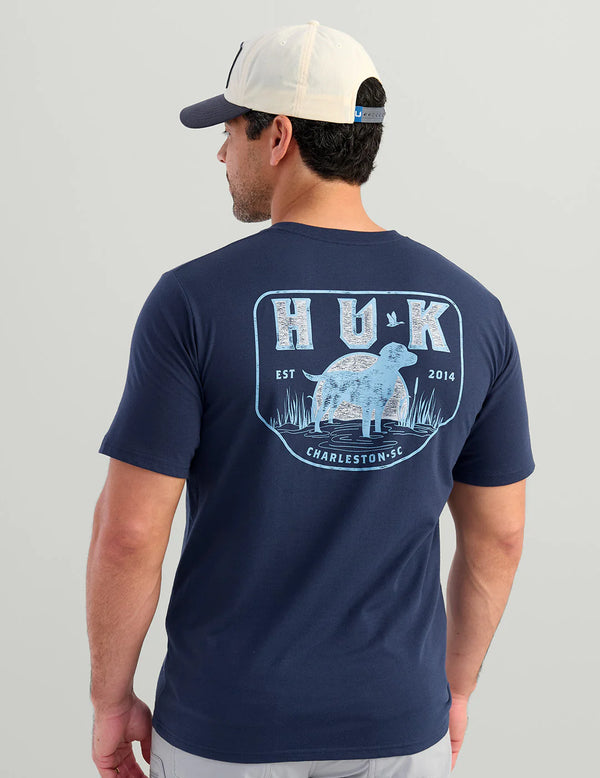 Huk Men's Lab Patch Pocket Tee - Navy