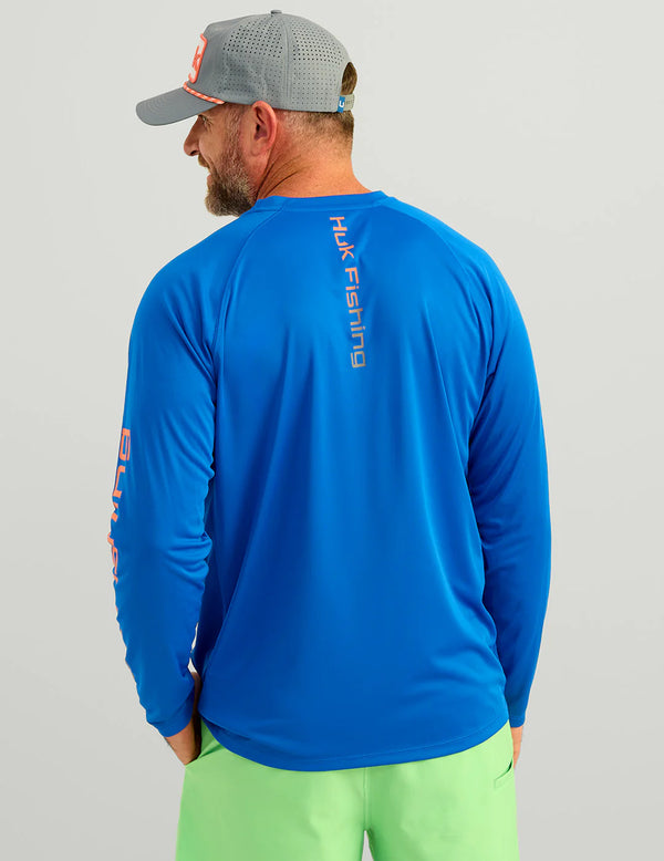 Huk Men's Pursuit Performance Crew - Ocean Blue