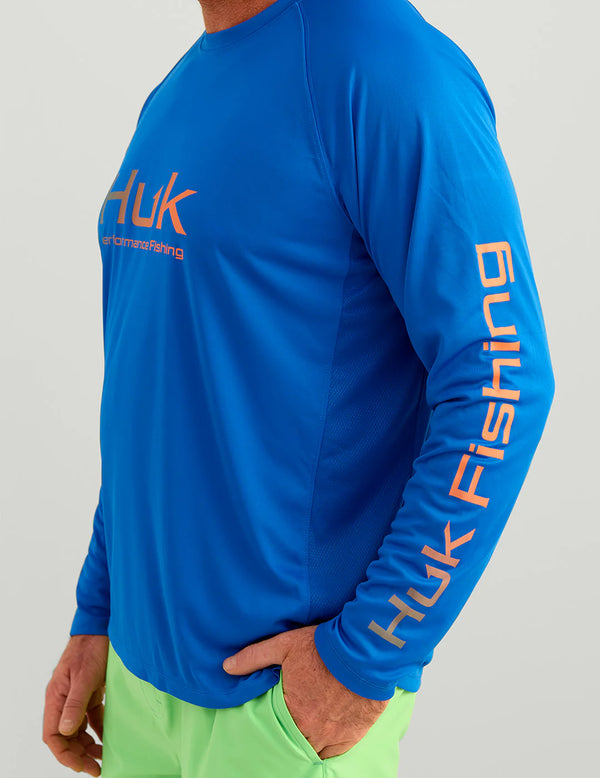 Huk Men's Pursuit Performance Crew - Ocean Blue