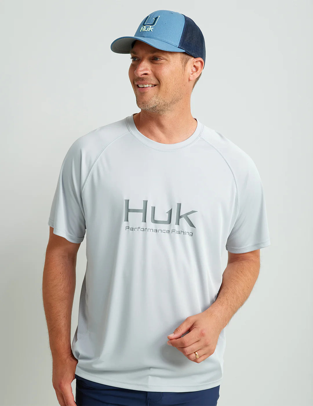 Huk Men's Pursuit S/S Performance Tee - Harbor Mist