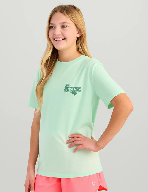 Huk Girls Sunset Sunrise Tee - Seafoam Mist