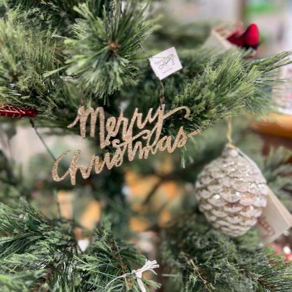 "Merry Christmas" Glitter Ornament