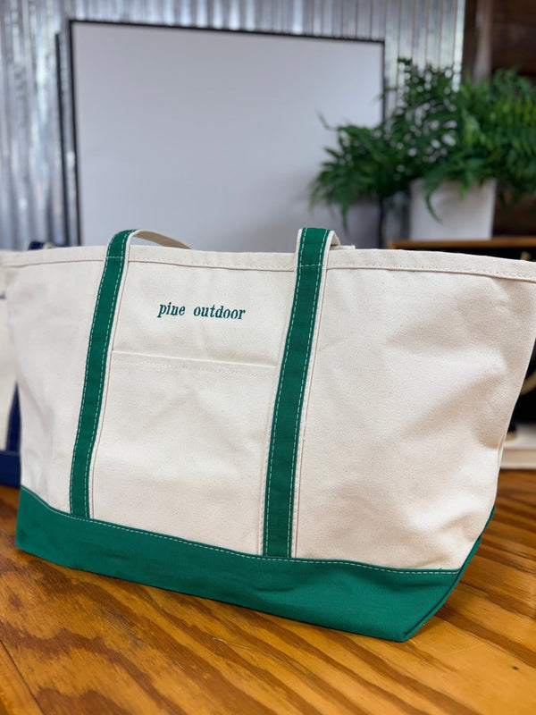 Pine Outdoor Canvas Embroidered Tote