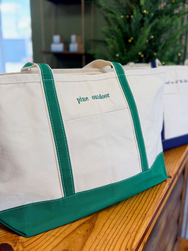 Pine Outdoor Canvas Embroidered Tote