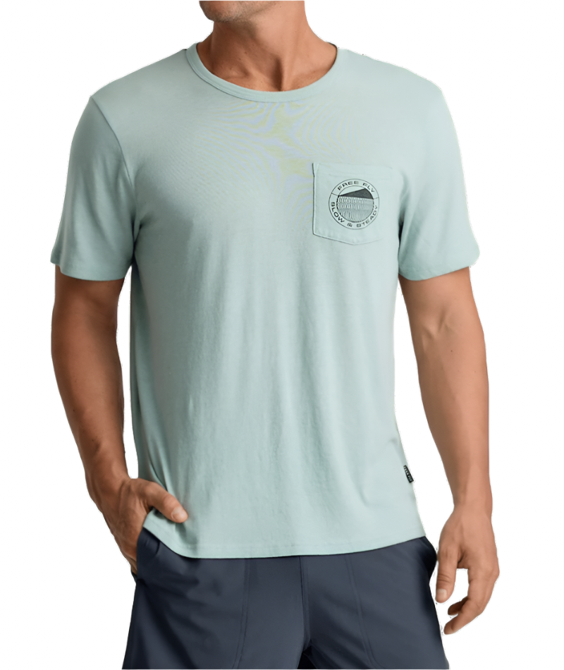 Free Fly Men's Slow and Steady Pocket Tee