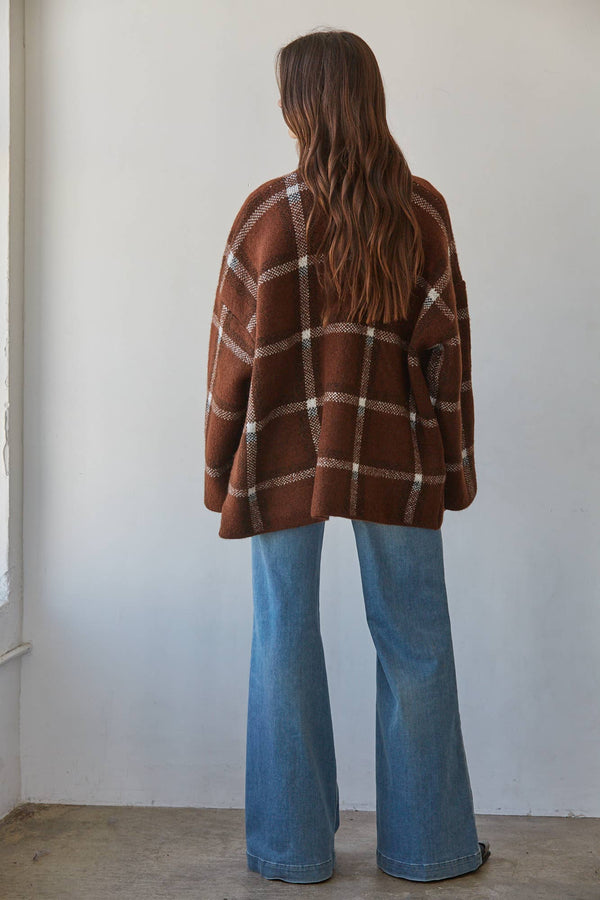 Winnie Plaid Cardigan