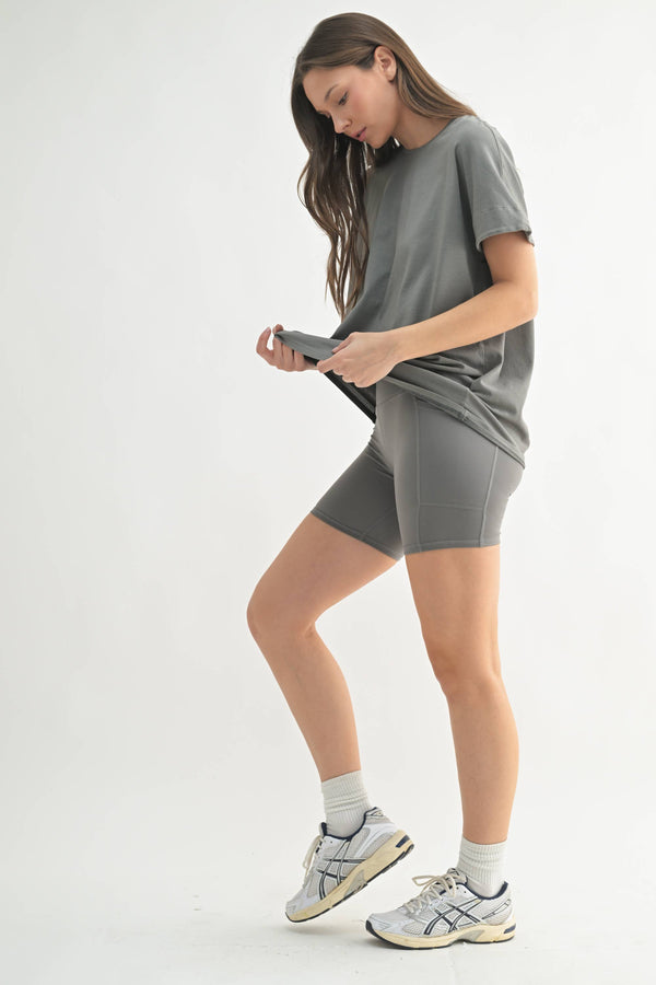 Women's Shoreline Slouchy Tee - Pewter