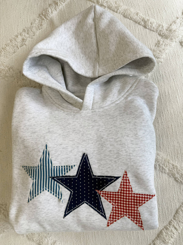 Embroidered Stars Hoodie