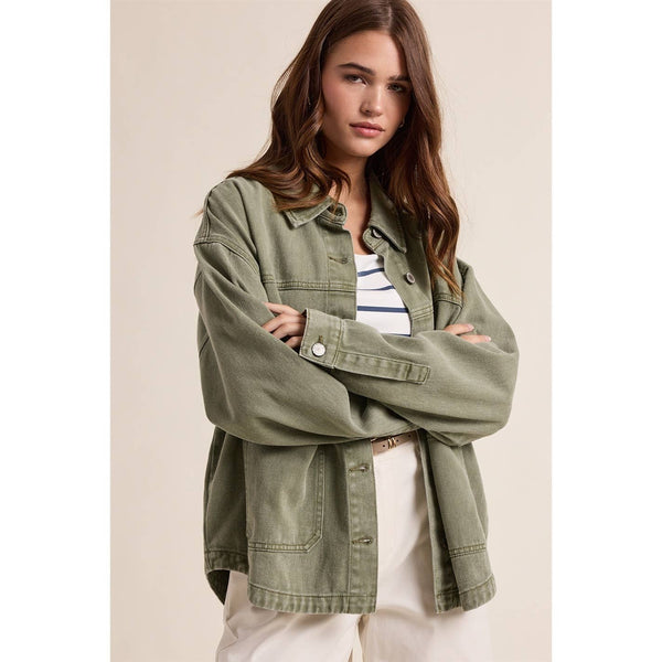 Army Green Denim Jacket