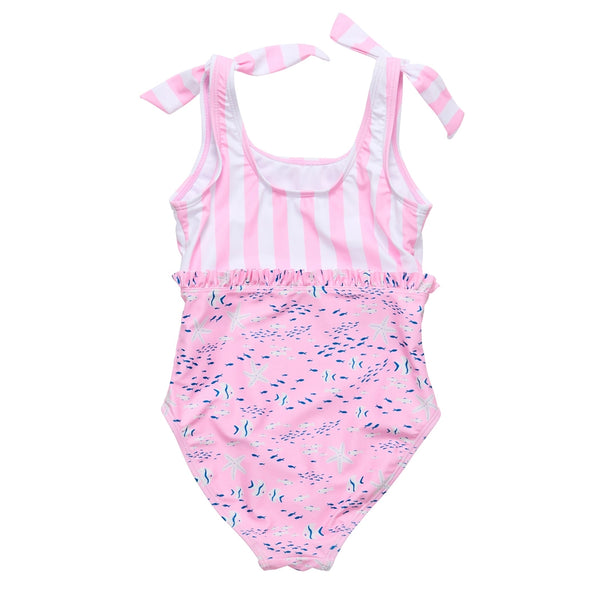 Girls Pink Sea Swimsuit