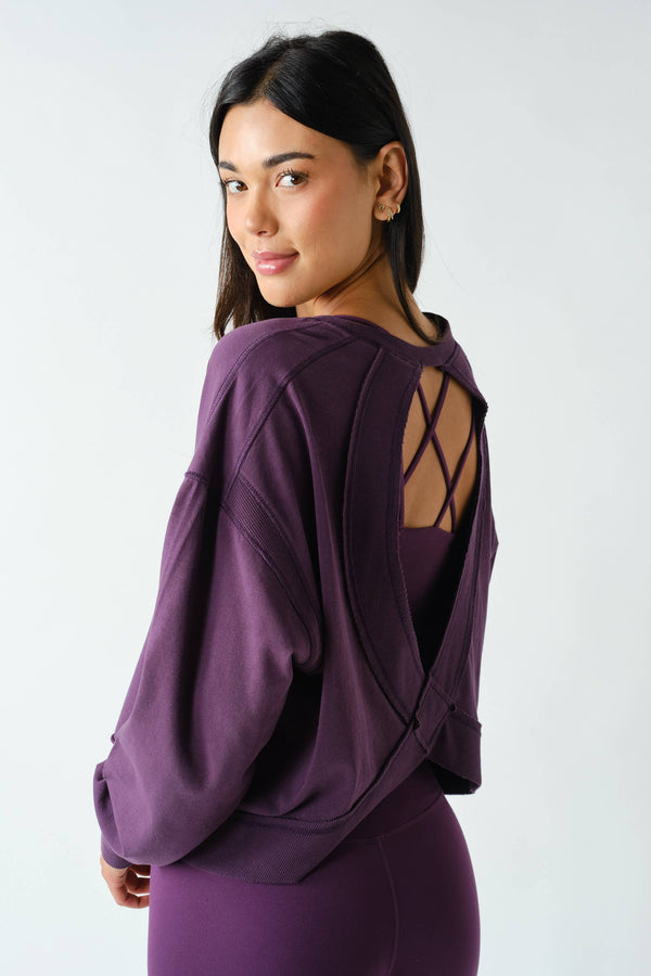 Crescent Open Back Long Sleeve